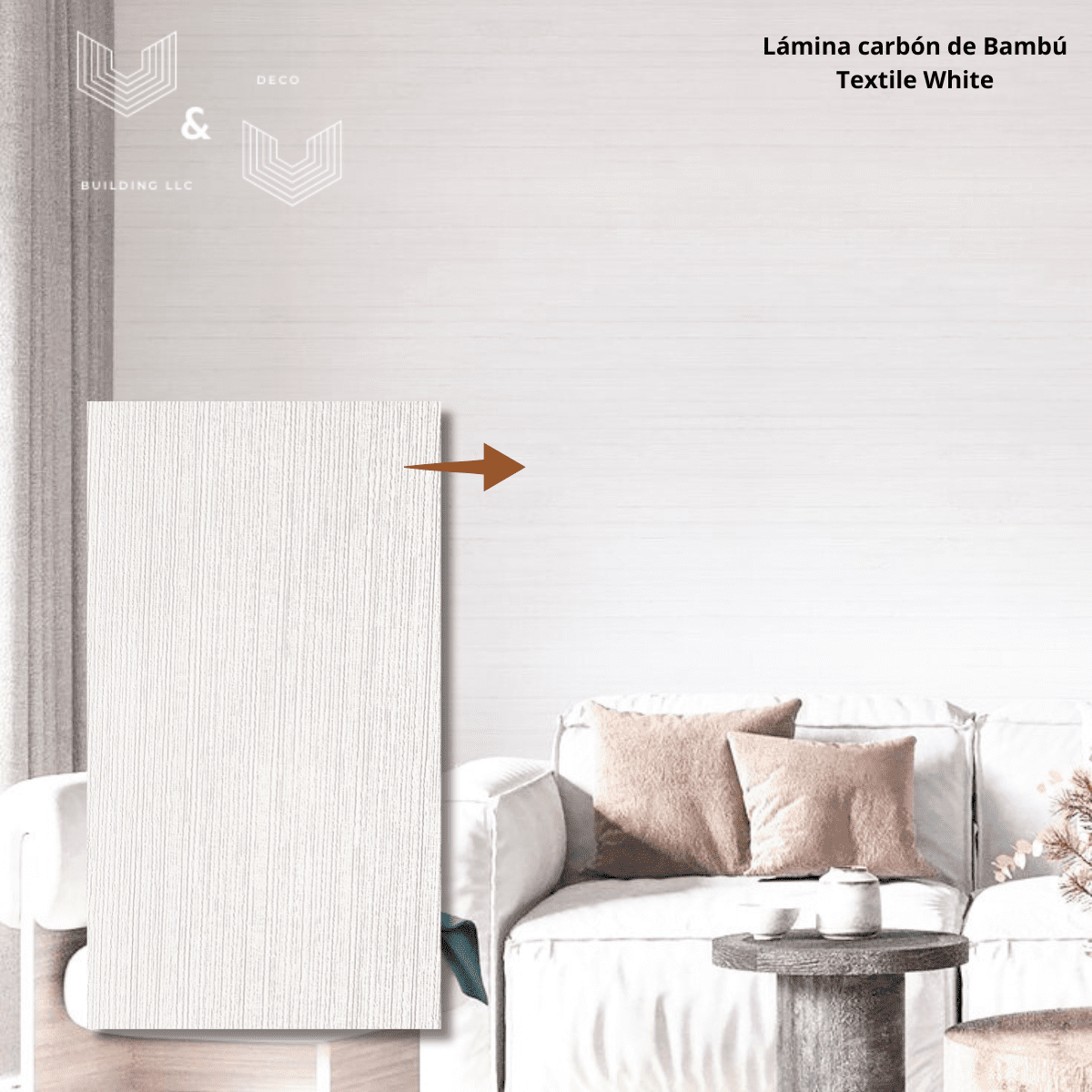 Lámina Carbon de Bambu Textil White - Imagen 2